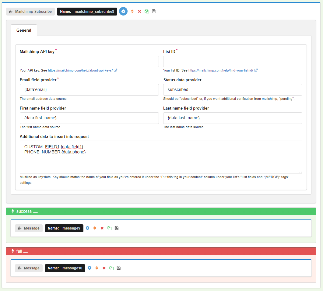 Mailchimp Subscribe Action