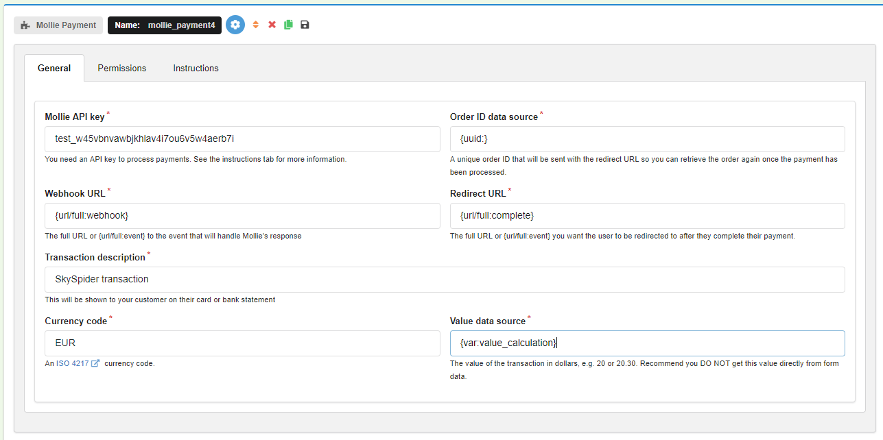 Mollie Payment Action for Chronoforms